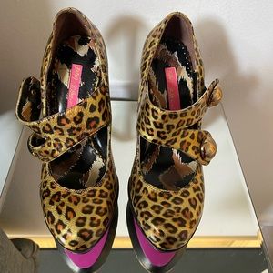 Betsey Johnson Leopard Stiletto Heels
